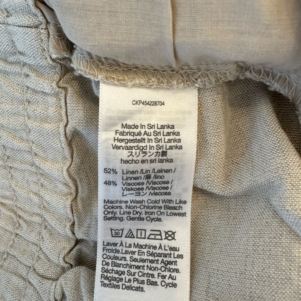 Madewell NWT Linen-Blend Track Trousers XXL Tan - Picture 9 of 11